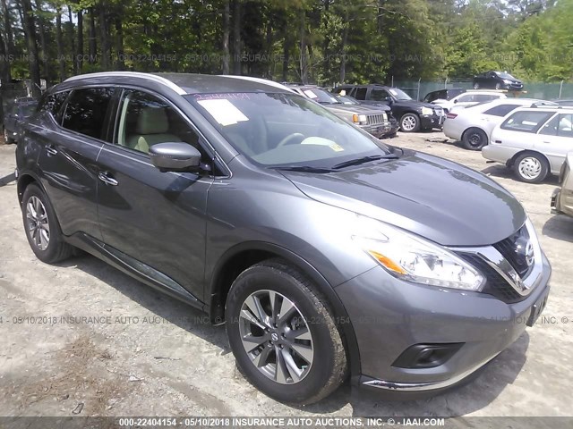 5N1AZ2MH1GN137205 - 2016 NISSAN MURANO S/SL/SV/PLATINUM GRAY photo 1