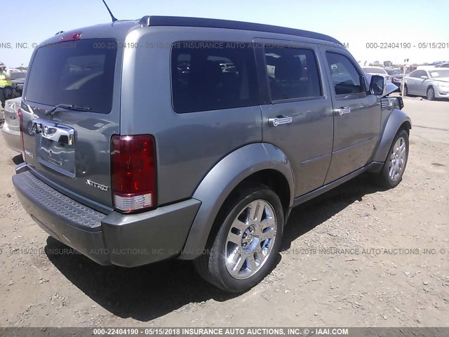 1D4PT4GK6BW601923 - 2011 DODGE NITRO HEAT GRAY photo 4