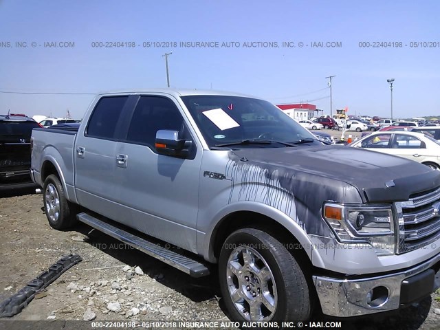 1FTFW1CF8DKD34267 - 2013 FORD F150 SUPERCREW SILVER photo 1