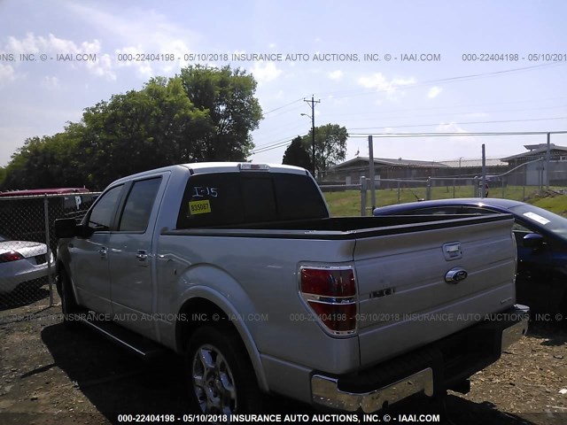 1FTFW1CF8DKD34267 - 2013 FORD F150 SUPERCREW SILVER photo 3