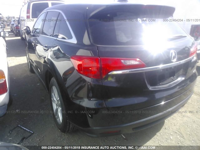 5J8TB4H37DL001228 - 2013 ACURA RDX BLACK photo 3