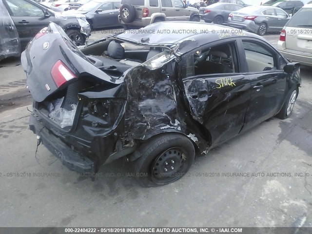 KNADM4A33D6215054 - 2013 KIA RIO LX BLACK photo 6