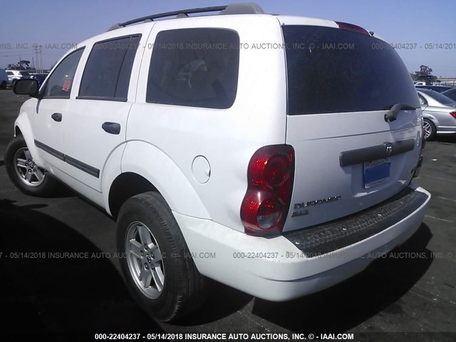 1D8HB48N58F123548 - 2008 DODGE DURANGO SLT WHITE photo 3