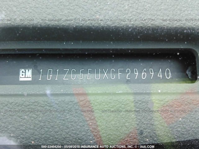 1G1ZC5EUXCF296940 - 2012 CHEVROLET MALIBU 1LT 银色 照片 9