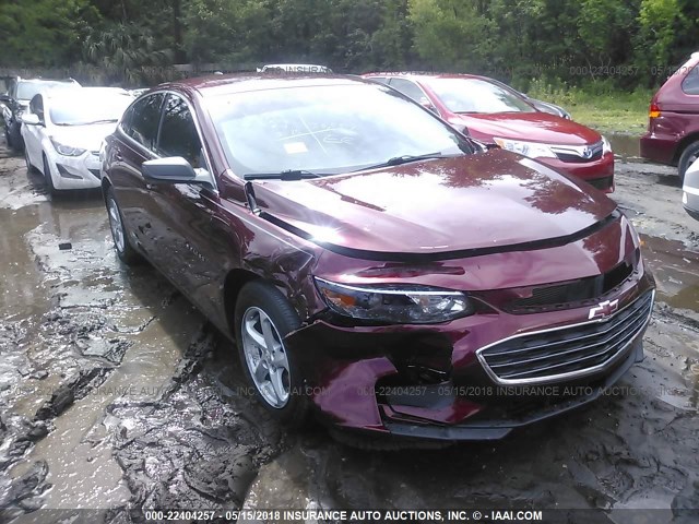 1G1ZB5ST3GF196506 - 2016 CHEVROLET MALIBU LS ბურგუნდია ფოტო 1