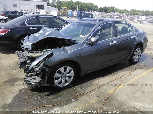 1HGCP36838A014022 - 2008 HONDA ACCORD EXL GRAY photo 2