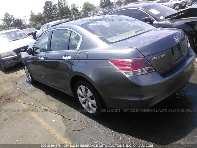 1HGCP36838A014022 - 2008 HONDA ACCORD EXL GRAY photo 3