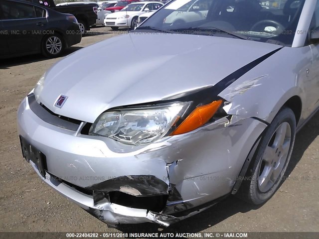 1G8AN15F26Z101855 - 2006 SATURN ION LEVEL 2 SILVER photo 6