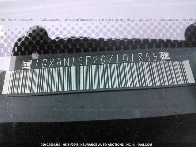 1G8AN15F26Z101855 - 2006 SATURN ION LEVEL 2 SILVER photo 9