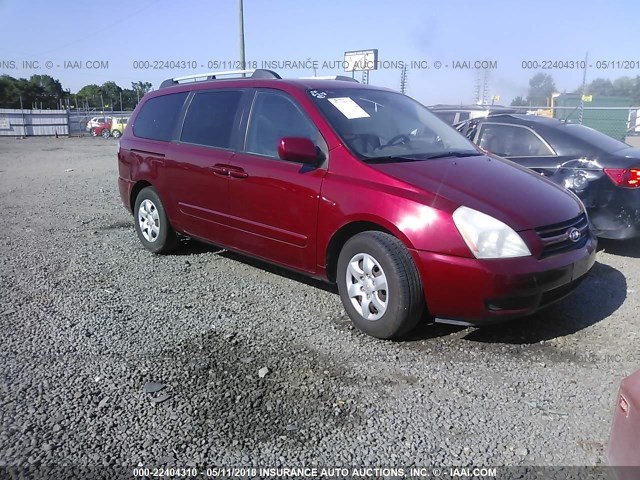 KNDMB233266022522 - 2006 KIA SEDONA EX/LX BURGUNDY photo 1