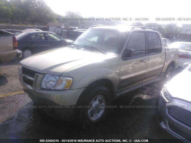 1FMZU77E72UC50932 - 2002 FORD EXPLORER SPORT TR  GOLD photo 2