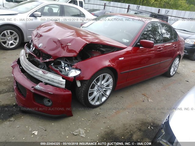 WBAEV53494KM07292 - 2004 BMW 330 I RED photo 2