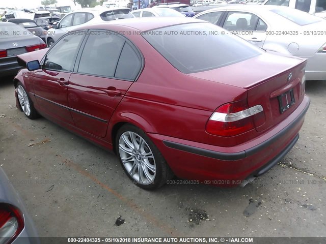 WBAEV53494KM07292 - 2004 BMW 330 I RED photo 3