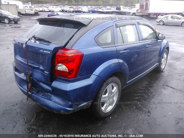 1B3HB48A49D117024 - 2009 DODGE CALIBER SXT BLUE photo 4