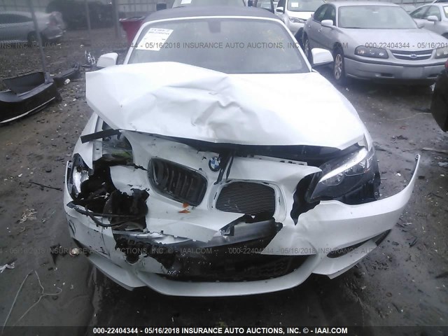 WBA1K9C51GV710304 - 2016 BMW 228 I/SULEV WHITE photo 6