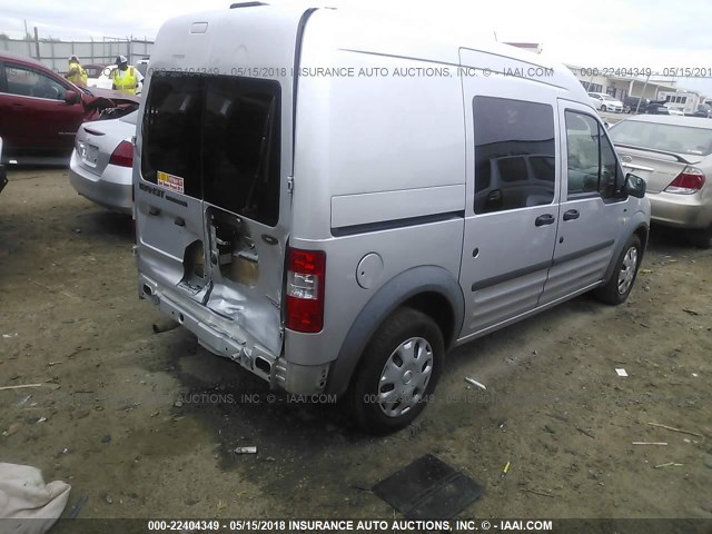 NM0LS6BN7DT143967 - 2013 FORD TRANSIT CONNECT XLT SILVER photo 4