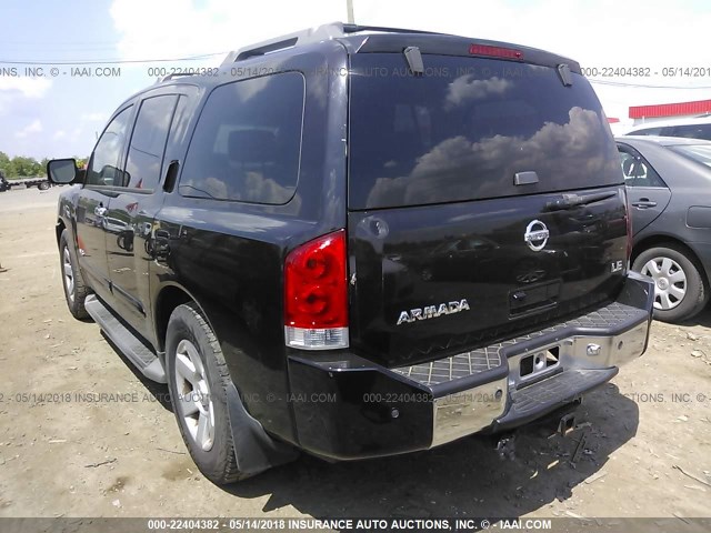 5N1AA08A96N743164 - 2006 NISSAN ARMADA SE/LE BLACK photo 3