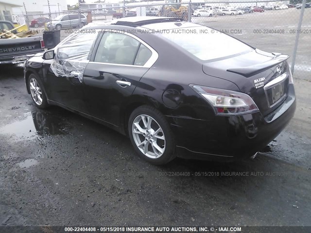 1N4AA5AP9CC855816 - 2012 NISSAN MAXIMA S/SV MAROON photo 3