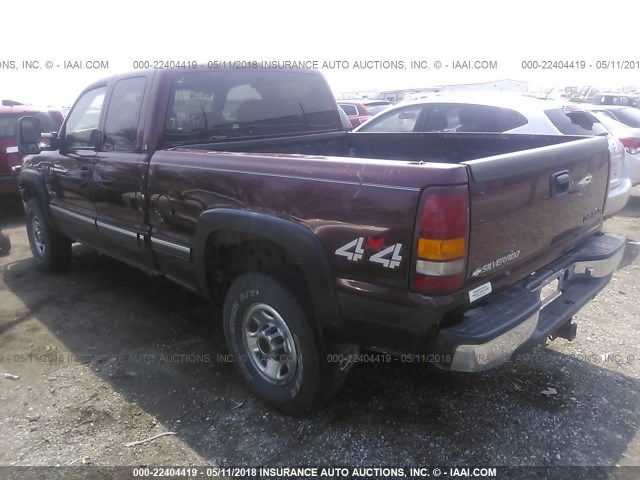 1GCGK29U3YE387524 - 2000 CHEVROLET SILVERADO K2500 RED photo 3