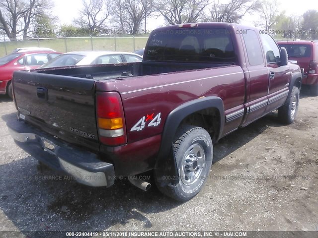 1GCGK29U3YE387524 - 2000 CHEVROLET SILVERADO K2500 RED photo 4