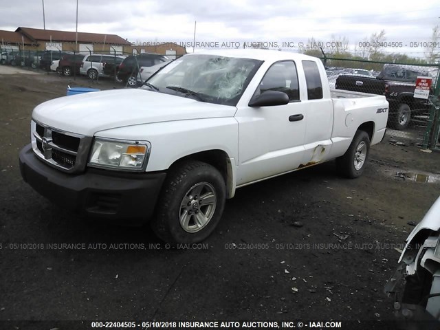 1D7HW32K68S546454 - 2008 DODGE DAKOTA SXT WHITE photo 2