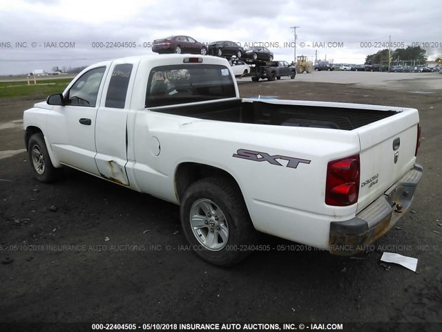 1D7HW32K68S546454 - 2008 DODGE DAKOTA SXT WHITE photo 3