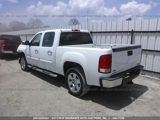 3GTP1VE07BG399165 - 2011 GMC SIERRA C1500 SLE WHITE photo 3