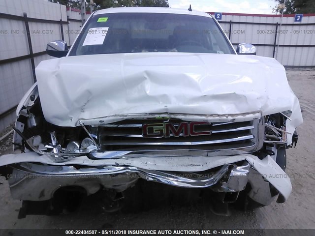 3GTP1VE07BG399165 - 2011 GMC SIERRA C1500 SLE WHITE photo 6