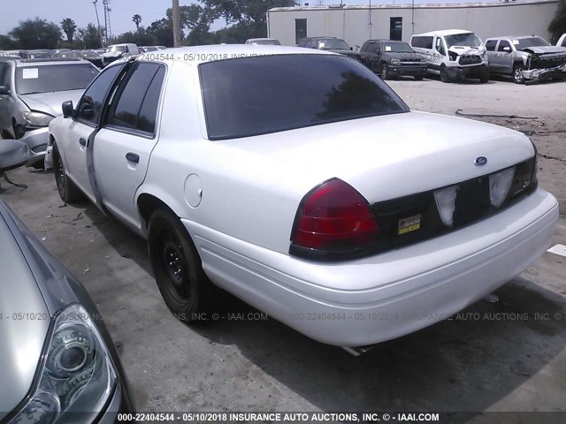 2FAHP71V29X135485 - 2009 FORD CROWN VICTORIA POLICE INTERCEPTOR WHITE photo 3