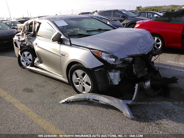 KMHEC4A40CA033838 - 2012 HYUNDAI SONATA HYBRID SILVER photo 1