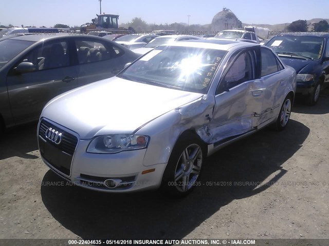 WAUDF78E67A235691 - 2007 AUDI A4 2.0T QUATTRO SILVER photo 2