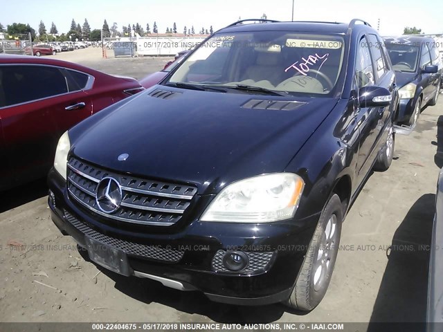 4JGBB86E76A070971 - 2006 MERCEDES-BENZ ML 350 BLACK photo 2