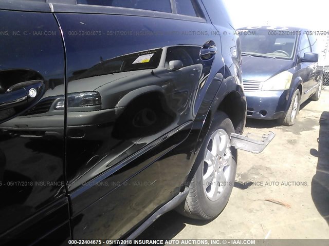 4JGBB86E76A070971 - 2006 MERCEDES-BENZ ML 350 BLACK photo 6