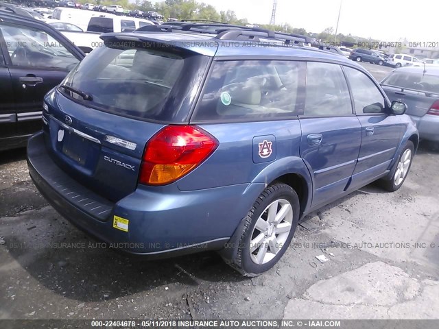 4S4BP62C377312244 - 2007 SUBARU LEGACY OUTBACK 2.5I LIMITED BLUE photo 4