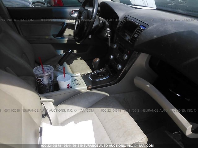 4S4BP62C377312244 - 2007 SUBARU LEGACY OUTBACK 2.5I LIMITED BLUE photo 5