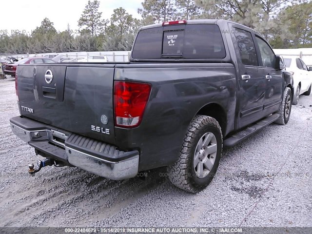 1N6AA07AX4N537867 - 2004 NISSAN TITAN XE/SE/LE GRAY photo 4