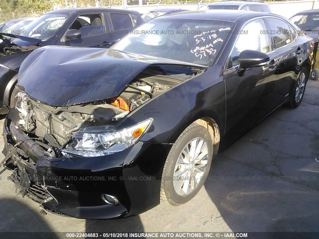 JTHBW1GGXE2045733 - 2014 LEXUS ES 300H BLACK photo 2