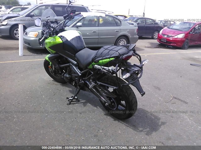 JKALEED19EDA08478 - 2014 KAWASAKI KLE650 D GREEN photo 3