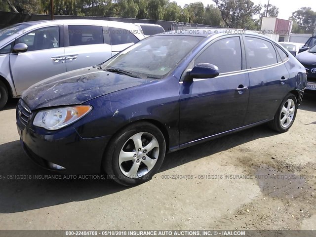 KMHDU46D57U243647 - 2007 HYUNDAI ELANTRA GLS/SE/LIMITED BLUE photo 2