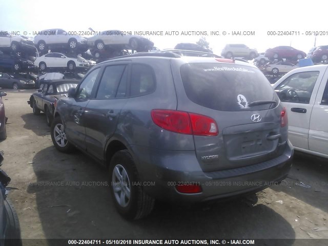 5NMSG13D29H251558 - 2009 HYUNDAI SANTA FE GLS GRAY photo 3