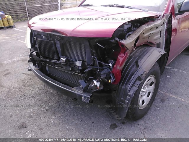 1N6BD0CT6CC401040 - 2012 NISSAN FRONTIER S/SV RED photo 6