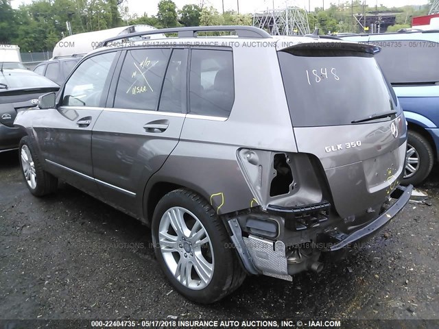 WDCGG8JB1EG249537 - 2014 MERCEDES-BENZ GLK 350 4MATIC GRAY photo 3