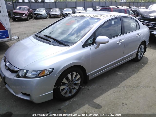 19XFA1F93AE017242 - 2010 HONDA CIVIC EXL SILVER photo 2