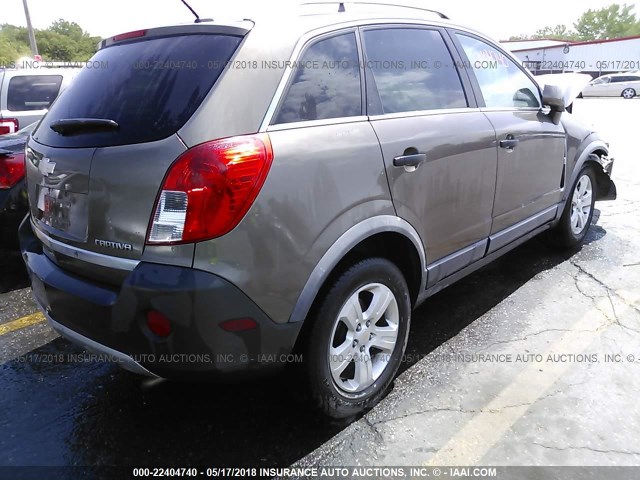 3GNAL2EK7ES555231 - 2014 CHEVROLET CAPTIVA LS BROWN photo 4