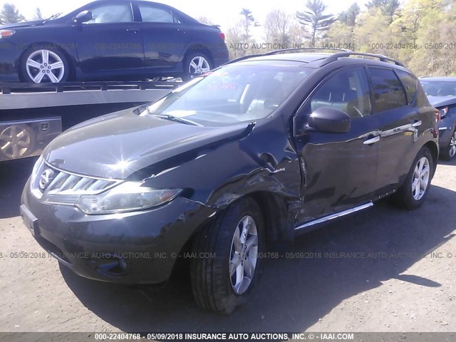 JN8AZ18W29W135309 - 2009 NISSAN MURANO S/SL/LE BLACK photo 2