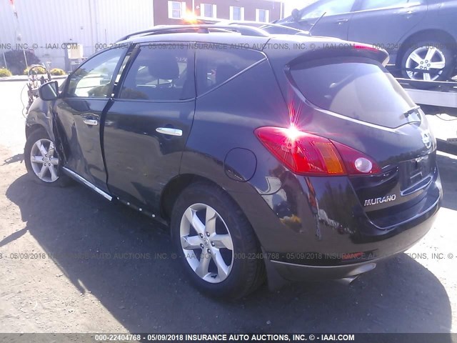 JN8AZ18W29W135309 - 2009 NISSAN MURANO S/SL/LE BLACK photo 3