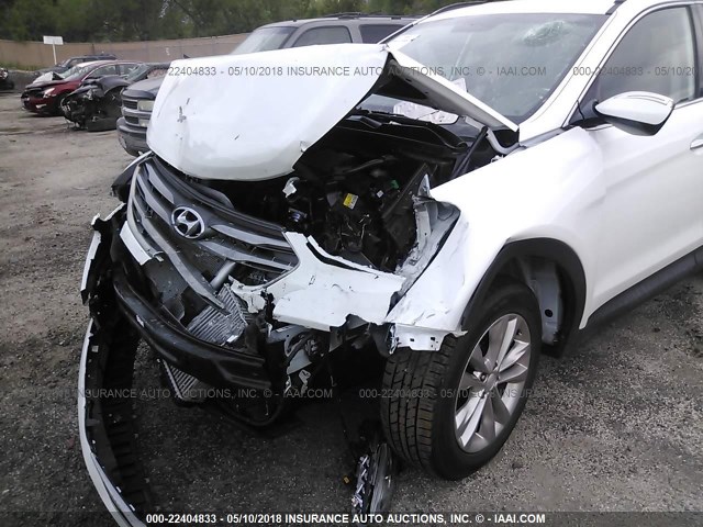 5XYZUDLA0HG409130 - 2017 HYUNDAI SANTA FE SPORT  WHITE photo 6