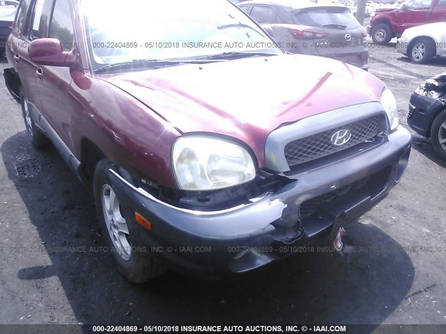 KM8SC73D44U628760 - 2004 HYUNDAI SANTA FE GLS/LX RED photo 6