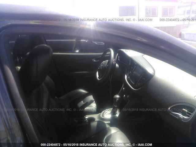 1C3CDFCH9DD320748 - 2013 DODGE DART LIMITED/R/T GRAY photo 5