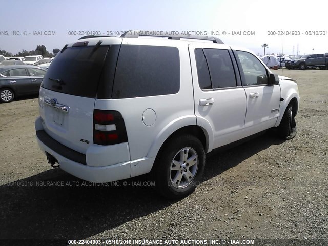 1FMEU73E98UA94843 - 2008 FORD EXPLORER XLT WHITE photo 4